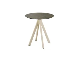 bistrotafel,HxØ 730x700mm,rond,4voeten zandkleuren - 1