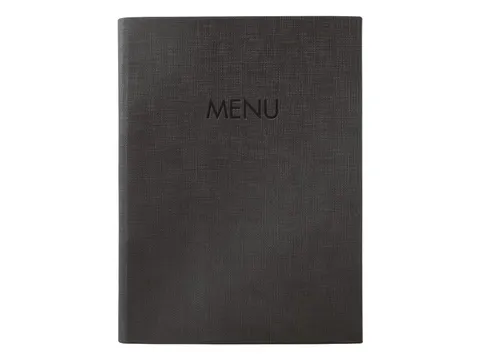 Menukaart map Sigel A5 zwart voor 8 blad