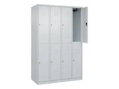 dubbeldekse locker,HxBxD 1850x1200x500mm,4x2vak.,vak B 300mm,cil.-slot