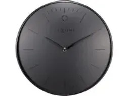OUTLET Wandklok NeXtime Glamour Ø40cm metaal zwart streepaanduiding