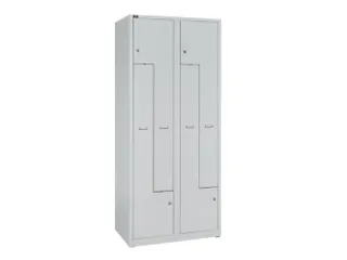 Z-garderobekast,HxBxD 1850x800x500mm,vak B 400mm,cil.-slot,sokkel - 1