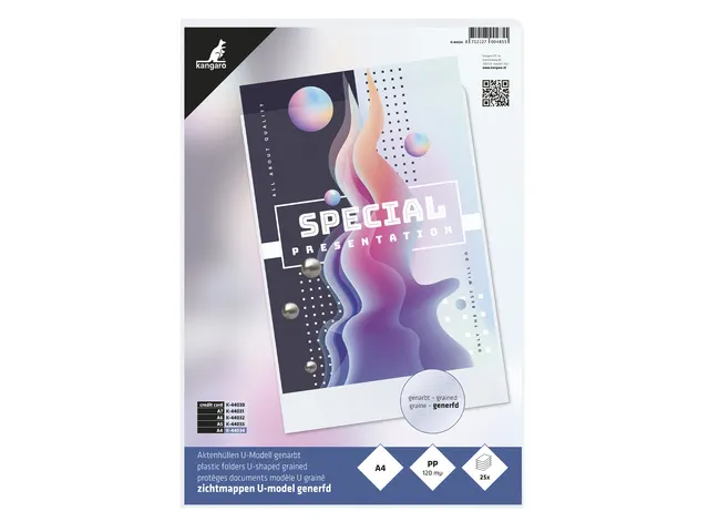 u-map Kangaro A4 PP 0.12mm transparant generfd 25 stuks