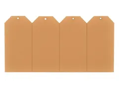 Verzendlabel 60x120mm Chamois Versterkt Oogje