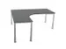 bureau à retour à hauteur réglable,MS-gris foncé