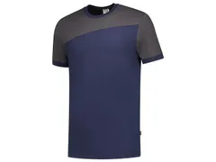 Tricorp Bicolor naden 102006 T-shirt, marineblauw/grijs, maat 4XL, per