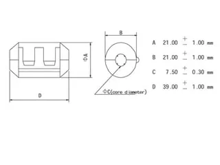 Filter Voor Voedingskabels Ø7.5mm - 3