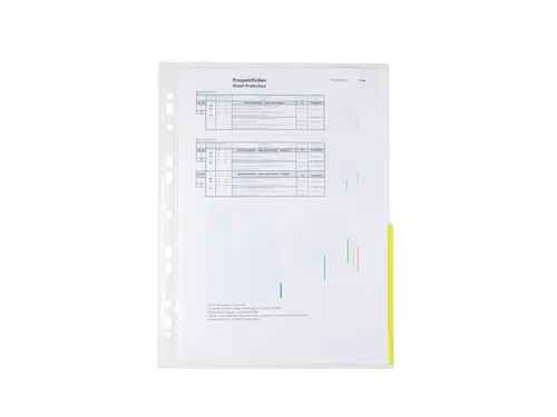 Showtas Transparant Met Gele Indexstrook En 11-Gaats Perforatierand 10