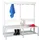 dubbele zitbank,HxLxD 1600x1500x770mm,onderstel RAL7016