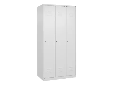 locker,HxBxD 1850x900x500mm,3vak,vak B 300mm,cil.-slot,staand op vloer