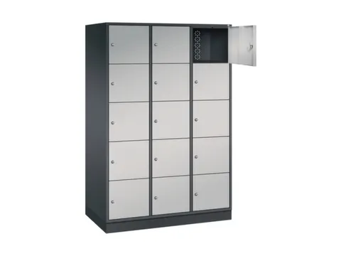 grootvolume-lockersysteem,HxBxD 1950x1220x600mm,3x5vakken,cil.-slot