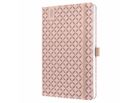 Weekagenda Flair A5 2026 (NL/FR/EN/DU) Pearl Rose Hardcover