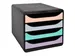 Module de classement Big Box 4 tiroirs Aquarel - Couleurs assorties
