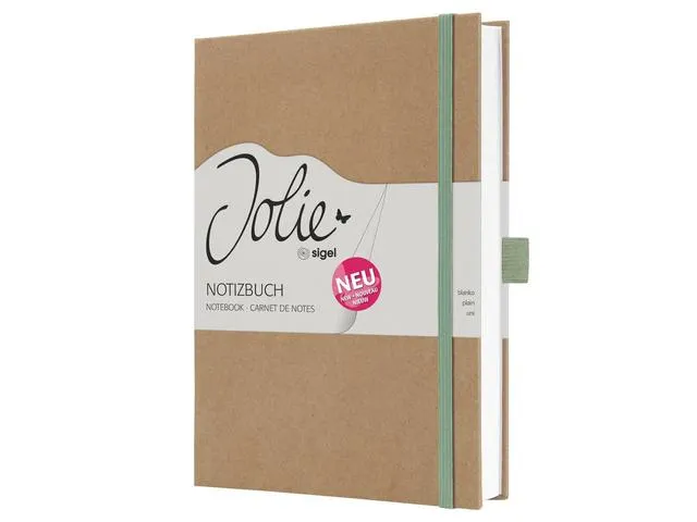 Carnet de notes Jolie A5 kraft Pure Mint blanc HC 192pag 100gr