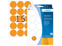 HERMA 2274 Multipurpose etiketten Rond 32mm Fluor Oranje 360 stuks