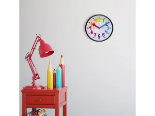 Wandklok nXt Sophia dia 30cm kunststof blauw cijferaanduiding gekleurd - 7