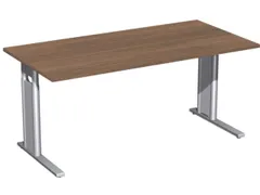 In hoogte verstelbaar bureau,HxBxD 680-820x1600x800mm,blad notenboom