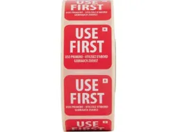 Etiket label afneembaar 'Use First', rol 1000st