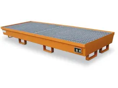 Opvangbak 4x 200l Opvangvol. 233l Oranje 285x 2400x 800mm Rooster