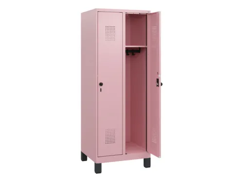 schoollocker,HxBxD 1630x600x500mm,2vak,vak B 300mm,draaigrendel,voeten