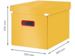 Cosy Click & Store kubus grote opbergdoos geel 80% gerecycled karton