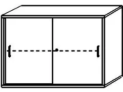 Schuifdeurkast 770X1000X430Mm Romp Beuken Decor Front Onyxgrijs