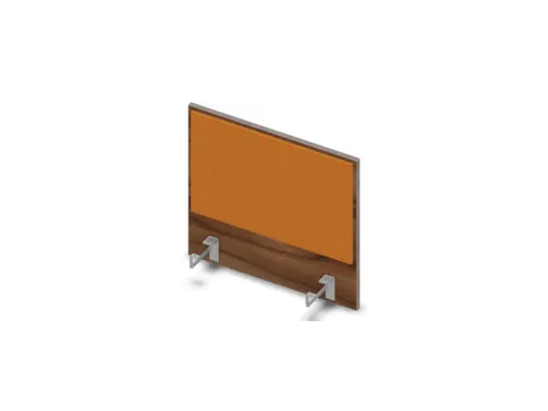 opzetpaneel bureau aanbouw 600mm NP-tiepolo nut BN3005-geel