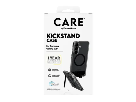 PanzerGlass CARE by Kickstand Case Transparent w. Qi Samsung Gal