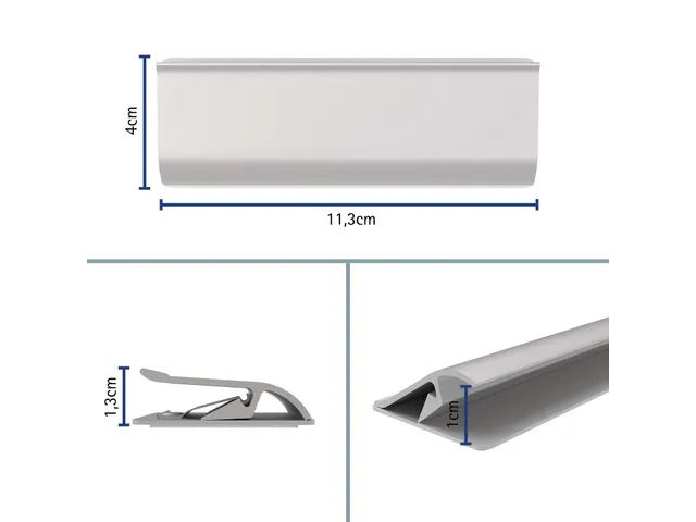 Klemlijst MAUL 113x40mm aluminium zelfklevend