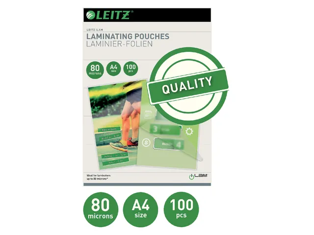 Lamineerhoes Leitz A4 2x80 micron EVA 100stuks