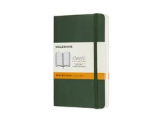 Notitieboek Moleskine pocket 90x140mm lijn soft cover myrtle green