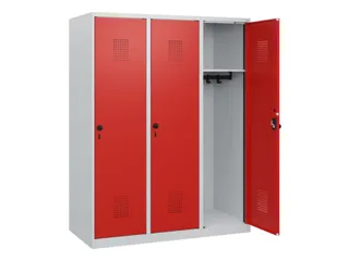 schoollocker,HxBxD 1530x1200x500mm,3vak,vak B 400mm,draaigrendel - 1