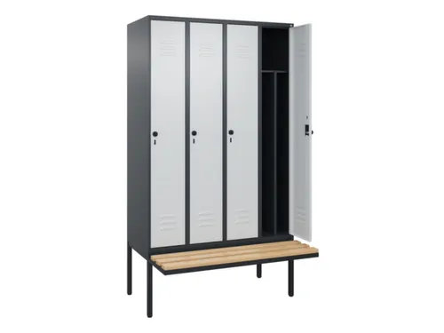 locker voor scheiding van kleding,HxBxD 2120x1200x815mm,4vak