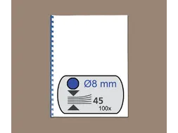 Bindrug GBC 8mm 21-rings A4 blauw 100stuks