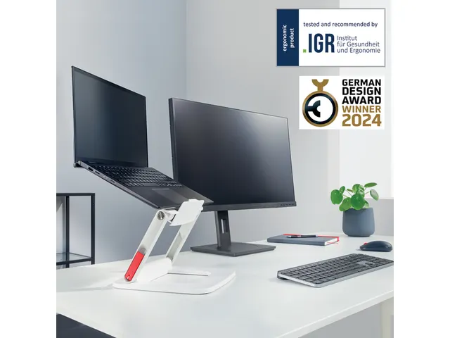 Laptopstandaard Leitz Ergo verstelbare multihoek wit