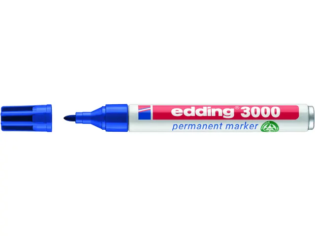 Viltstift edding 3000 rond blauw 1.5-3mm