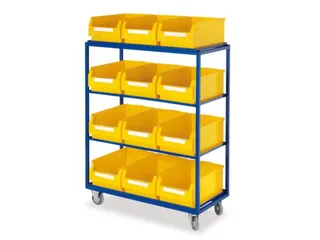 Bijzet- En Verzamelwagen 200kg 1315x700x485mm 4 Etages Recht - 3