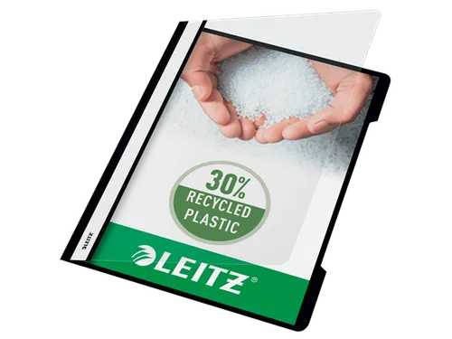 Snelhechter Leitz 4191 Standaard A4 zwart 30% gerecycled plastic