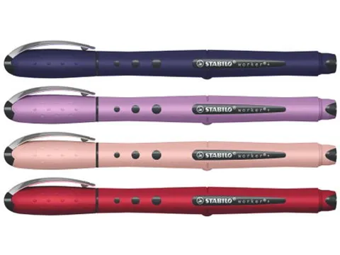 Rollerpen STABILO Worker+ Wildflower Assorti medium 30 stuks