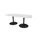 Linesto vergadertafel 200x100 deens ovaal krijtwit 25mm zwart
