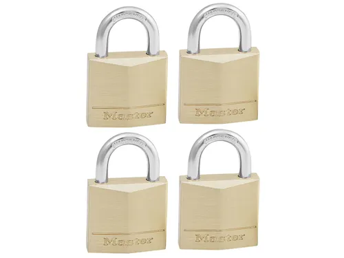 Hangslot MasterLock 4 gelijksluitend messing 30mm