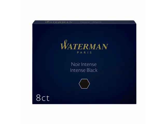 Inktpatroon Waterman lang Zwart 8 stuks