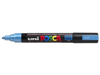 Verfstift Posca PC5M Medium Punt 1,8-2,5mm metallic blauw - 2