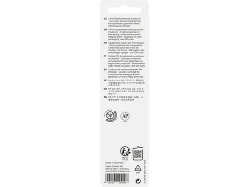 Houtskool Faber-Castell Pitt Monochrome geperst M 3 stuks blister
