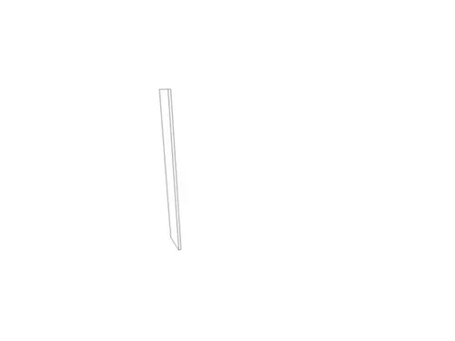 afsluitelement,v. scheidingswand,HxD 2560x440mm,6 OH,hout,wit