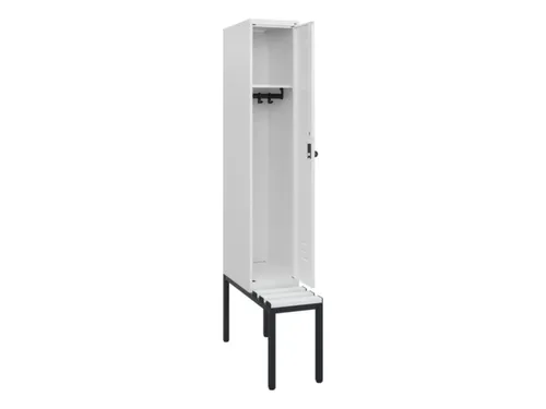 locker met bank,HxBxD 1950x300x815mm,1vak,vak B 300mm,draaigrendel