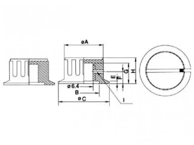 Bouton (Noir Avec Point Blanc 35.7mm/6mm)