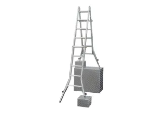 multifunctionele telescoopladder,4x5,sporten,balk L 5,35m,aluminium - 2
