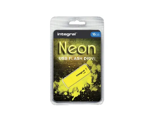 USB stick 2.0 Integral Neon USB-A 16GB geel