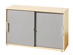 Schuifdeurkast Hxbxd 748X1200X400Mm 2 Oh Kastromp/front Esdoorn/zilver