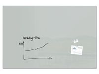 Glasmagneetbord Artverum grijs 120x180x1.8cm incl.2 magneten